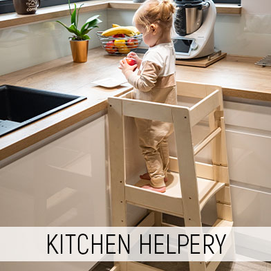 Kitchen Helpery - doskonały pomocnik kuchenny dla dzieci, idealny do Twojej kuchni! 