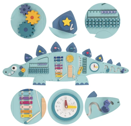 KiddyMoon Tablica manipulacyjna AB-001 Zabawka edukacyjna, blue