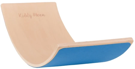 KiddyMoon Deska balansująca BB-002 Zabawka sportowa, natural/blue felt