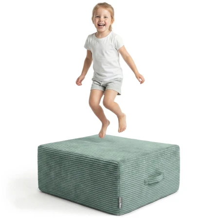 KiddyMoon KTR-700 pufa trampolina sprężyny bonellowe zielony