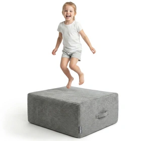 KiddyMoon KTR-700 pufa trampolina sprężyny bonellowe ciemnoszary