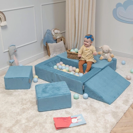 KiddyMoon SBM-2P-660 Mebel piankowy, niebieski