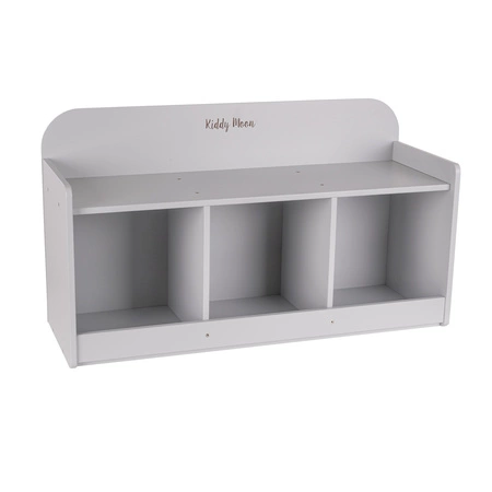 KiddyMoon Ławka z półkami BN-001 Mebel z półkami, szary