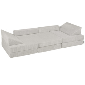 KiddyMoon Kanapa KKM-1400 Mebel piankowy, jasnoszary