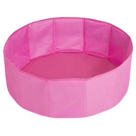 Suchy basen składany BS-100X z piłeczkami 6cm Zabawka basen tekstylny, różowy: pudrowy róż-perła-transparent