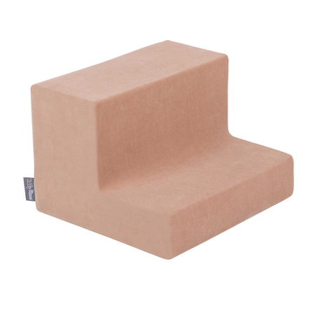 KiddyMoon Piankowy plac zabaw VELVET PPZP-OK30V-115 z piłeczkami Zabawka plac zabaw, róż pustyni: pastelowy beż-miedziany-perła