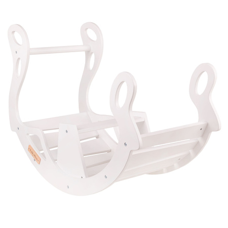 KiddyMoon Bujak dla dzieci WR-001 Zabawka na biegunach, white