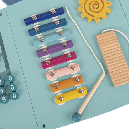 KiddyMoon Tablica manipulacyjna AB-001 Zabawka edukacyjna, blue