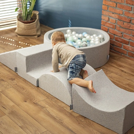 KiddyMoon Piankowy plac zabaw PPZ-244 Zabawka plac zabaw, jasnoszary