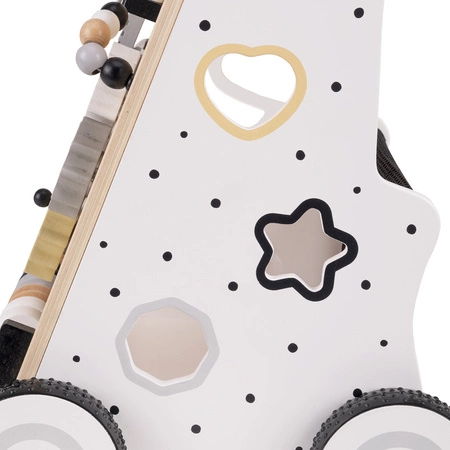 KiddyMoon Chodzik WK-001 Zabawka edukacyjna, czarno-biały