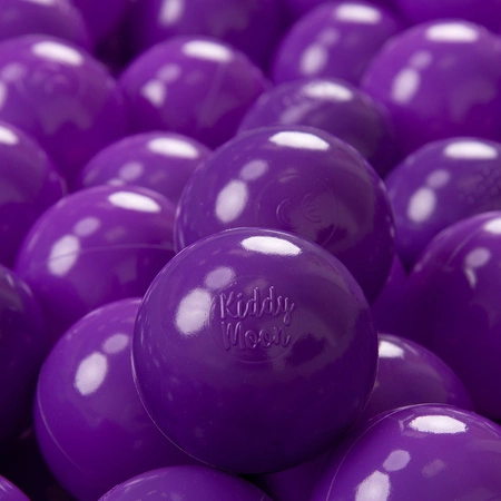 KiddyMoon Plastikowe piłeczki 7cm Zabawka zestaw kulek, fioletowy
