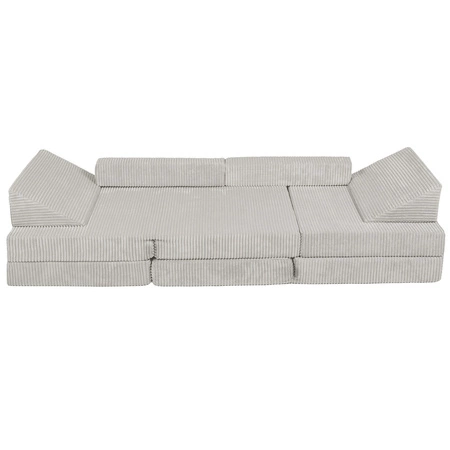 KiddyMoon Kanapa KKM-1400 Mebel piankowy, jasnoszary