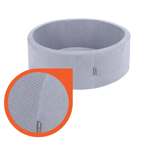 KiddyMoon Piankowy plac zabaw STRIPES PPZP-OK30VS-115 z piłeczkami Zabawka plac zabaw, ciemnoszary: pastelowy beż-biały-perła