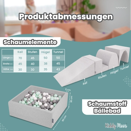 KiddyMoon Piankowy plac zabaw PPZ-244 Zabawka plac zabaw, wrzosowy