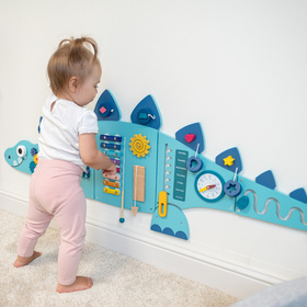 KiddyMoon Tablica manipulacyjna AB-001 Zabawka edukacyjna, blue