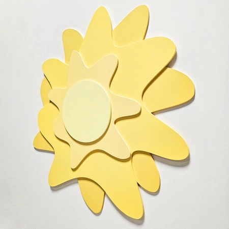 KiddyMoon Relief 3D BR-001 Sun Akcesoria dekoracje, słońce: żółty