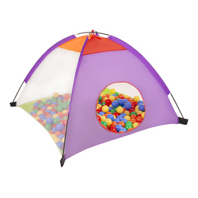 Plac zabaw 3w1 100X z piłeczkami 6cm Zabawka plac zabaw, mix: żółty-zielony-niebieski-czerwony-pomarańcz