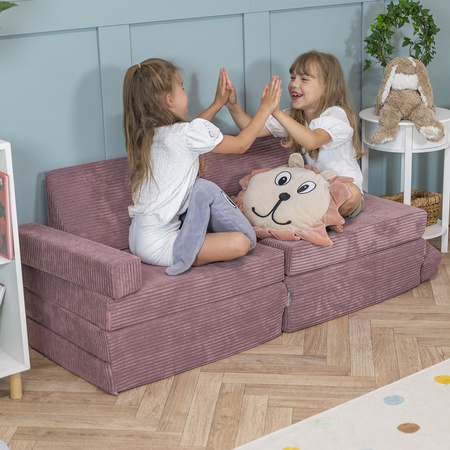 KiddyMoon KANAPA z poduszkami KKMP-1400 Mebel piankowy, fioletowy