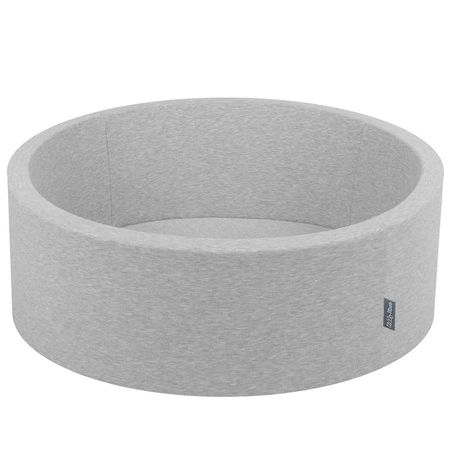 KiddyMoon Suchy basen okrągły z piłeczkami 7cm Zabawka basen piankowy, jasnoszary: mięta-brązowy