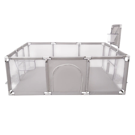 Boisko BO-100X z piłeczkami 6cm Zabawka kojec, szary: biały-szary-pudrowy róż