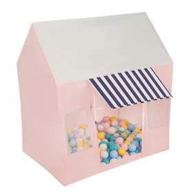 Domek do zabawy PH-300X z piłeczkami 6cm Zabawka namiot dla dzieci, różowo-miętowy: biały-żółty-babyblue-pudrowy róż-turkus