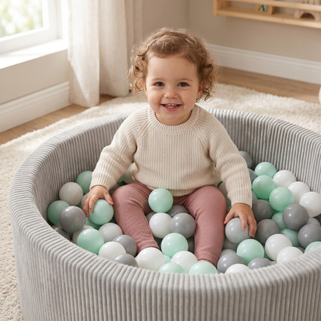 KiddyMoon ANAFI basen piankowy z piłeczkami 7 cm