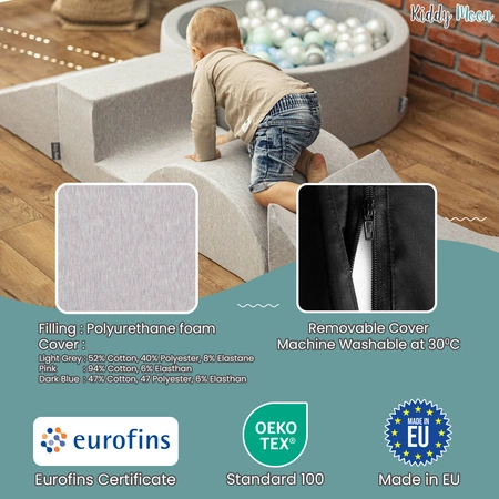 KiddyMoon Piankowy plac zabaw PPZ-244 Zabawka plac zabaw, jasnoszary