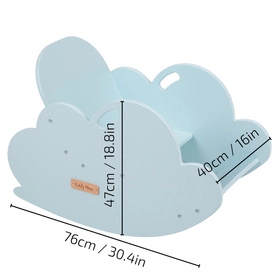 KiddyMoon Bujak AR-002 chmurka Zabawka na biegunach, niebieski