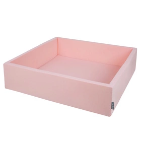 KiddyMoon Suchy basen kwadratowy 120x30 Zabawka basen piankowy, różowy