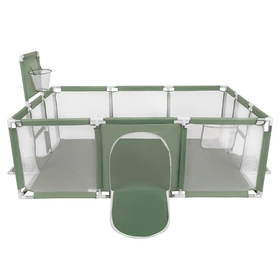 Boisko BO-100X z piłeczkami 6cm Zabawka kojec, zielony: biały-żółty-pomarańcz-babyblue-turkus