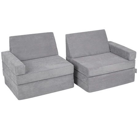 KiddyMoon Kanapa KKM-1400 Mebel piankowy, ciemnoszary