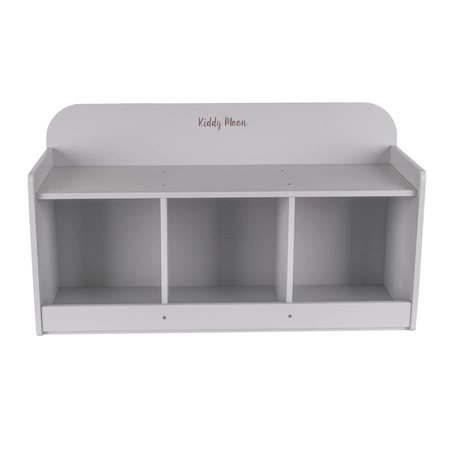 KiddyMoon Ławka z półkami BN-001 Mebel z półkami, szary
