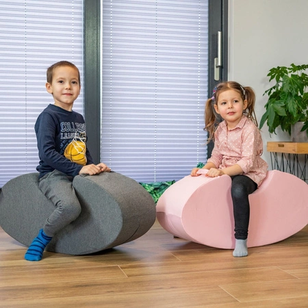 KiddyMoon Piankowy skoczek Bean Zabawka bujak, ciemnoszary