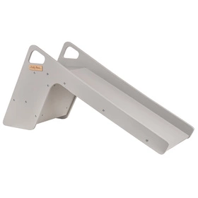 KiddyMoon Krzesełko ślizgawka 2w1 SC-002 Zabawka zjeżdżalnia, szary