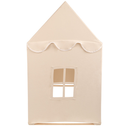 KiddyMoon Domek dla dzieci PH-001 z piłeczkami 7cm Zabawka namiot dla dzieci, natural: biały-perła-pastelowy beż-zielonoszary