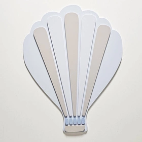 KiddyMoon Relief 3D BR-008 Baloon Akcesoria dekoracje, balon: niebieski/szary