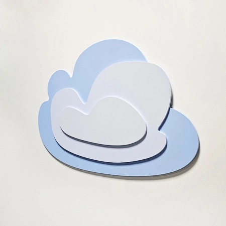 KiddyMoon Relief 3D BR-002 Cloud Akcesoria dekoracje, chmura: niebieski/szary