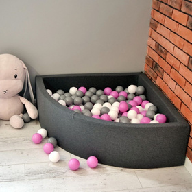 KiddyMoon Plastikowe piłeczki 7cm Zabawka zestaw kulek, róż
