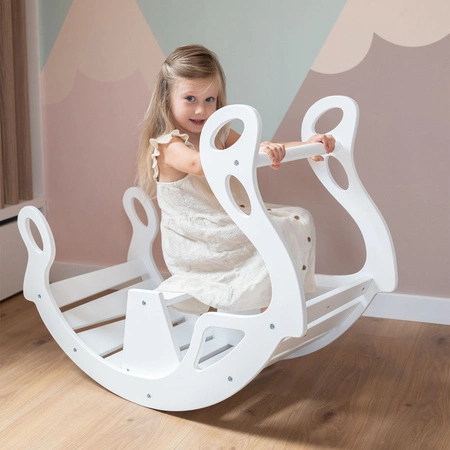 KiddyMoon Bujak dla dzieci WR-001 Zabawka na biegunach, white
