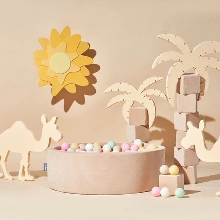 KiddyMoon Relief 3D BR-001 Sun Akcesoria dekoracje, słońce: żółty