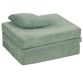 KiddyMoon MATERAC z poduszką KMMP-1650 Mebel piankowy, zielony