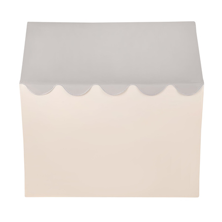 KiddyMoon Domek dla dzieci PH-002 z piłeczkami 7cm Zabawka namiot dla dzieci, white-grey: pastelowy beż-zielonoszary-pastelowy żółty-biały