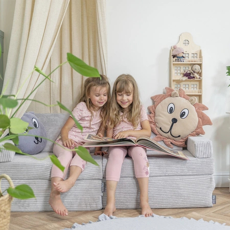 KiddyMoon Kanapa KKM-1400 Mebel piankowy, jasnoszary