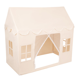 KiddyMoon Domek dla dzieci PH-001 z piłeczkami 7cm Zabawka namiot dla dzieci, natural: biały-perła-pastelowy beż-zielonoszary