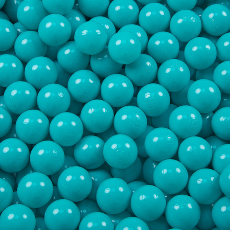KiddyMoon Plastikowe piłeczki 6cm Zabawka zestaw kulek, turkus
