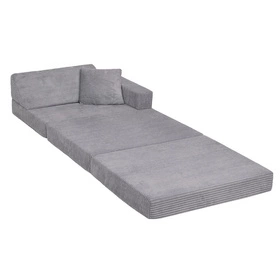 KiddyMoon FOTEL z poduszką KFMP-700 Mebel piankowy, ciemnoszary