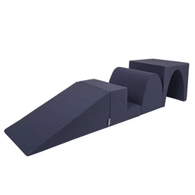 KiddyMoon Piankowy plac zabaw PPZP-KW30D-125 z piłeczkami Zabawka plac zabaw, granatowy: babyblue-niebieski-perła