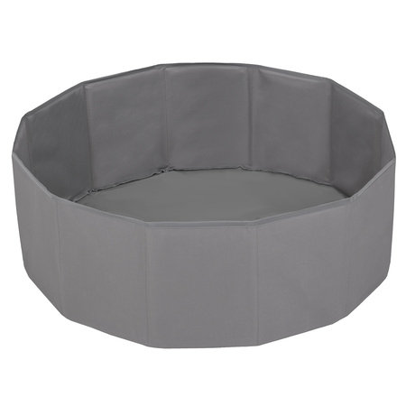 Suchy basen składany BS-100X z piłeczkami 6cm Zabawka kojec, szary: biały-szary-mięta