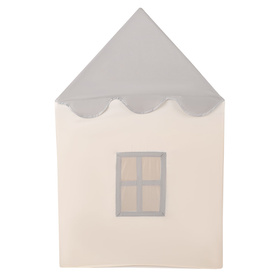 KiddyMoon Domek dla dzieci PH-002 z piłeczkami 7cm Zabawka namiot dla dzieci, white-grey: pastelowy beż-zielonoszary-pastelowy żółty-biały