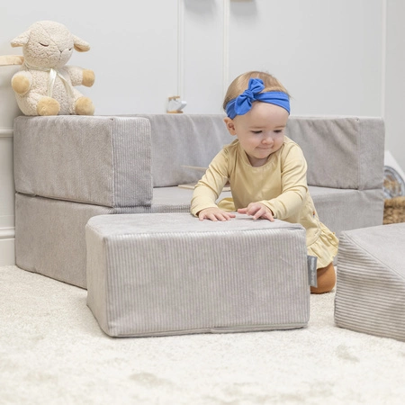 KiddyMoon SBM-2P-330 Mebel piankowy, jasnoszary